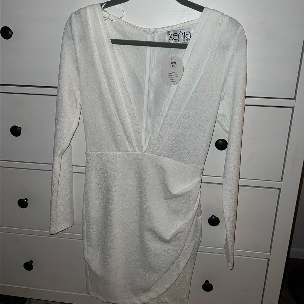 White mini dress